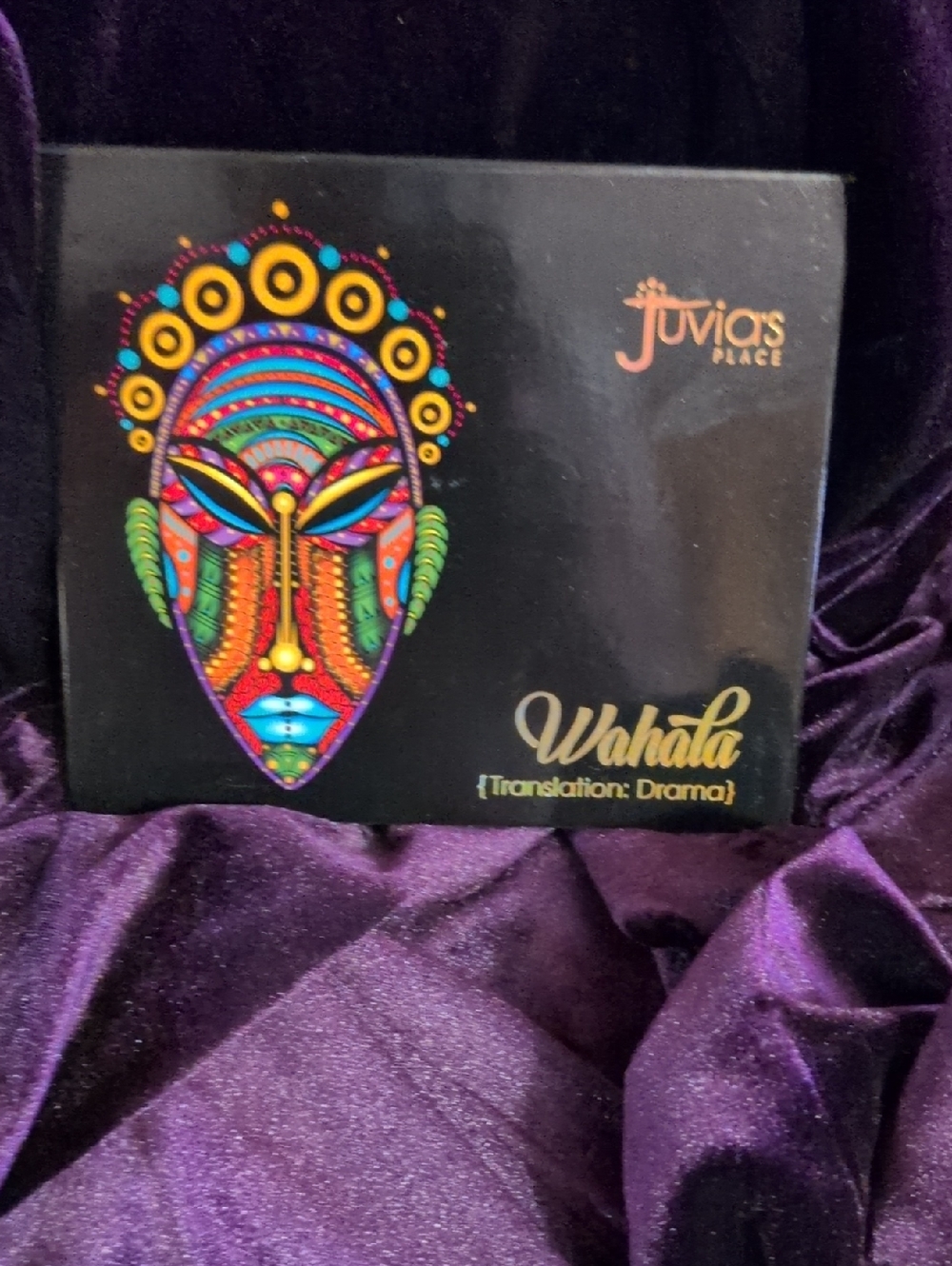 Juvia's Place Wahala Palette — Black with Vibrant Multicolor Mask